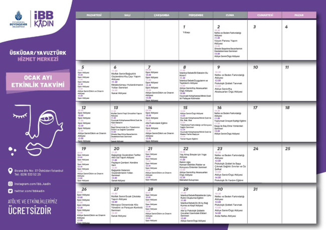 Üsküdar Yavuztürk Faaliyet Programı