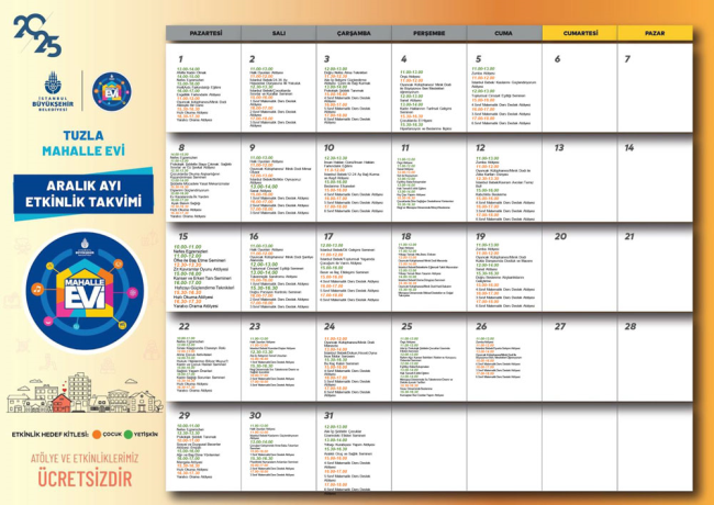 İçmeler Mahalle Evi Faaliyet Programı