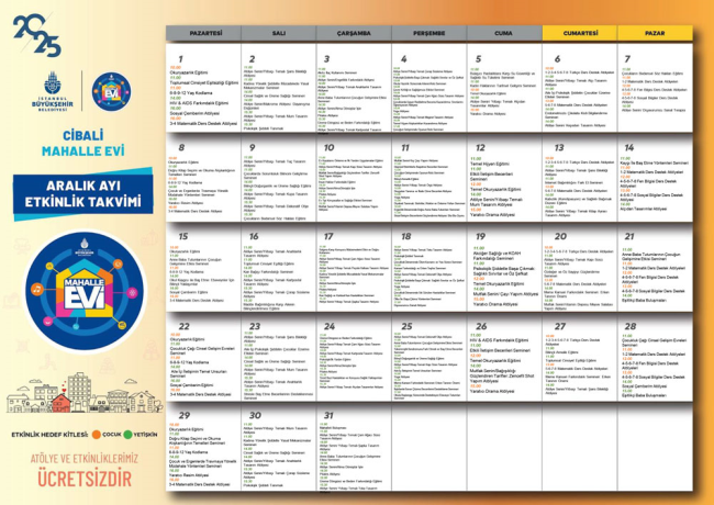 Cibali Mahalle Evi Faaliyet Programı