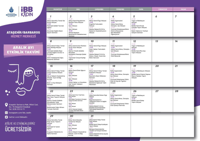 Ataşehir Barbaros Faaliyet Programı