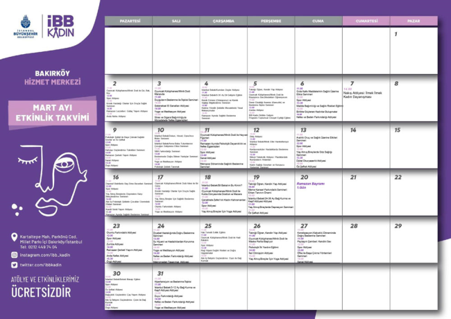 Bakırköy Faaliyet Programı