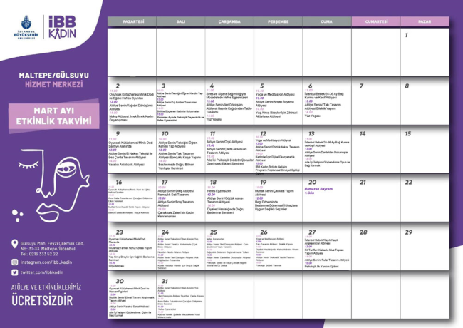 Maltepe Gülsuyu Faaliyet Programı