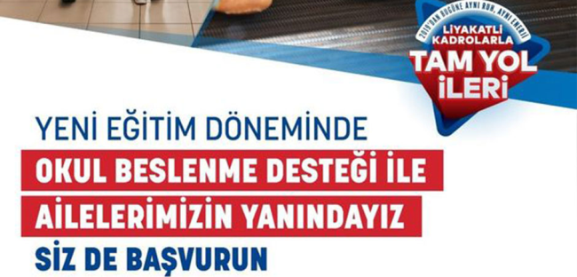 İBB Okul Beslenme Desteği Yeni Dönem Başvuruları Başlıyor