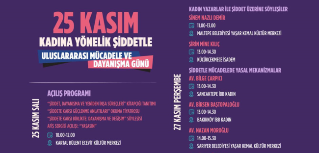 İBB’den 25 Kasım İçin 242 Etkinlik: “Kadınların Yanındayız”