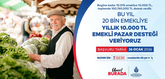 İBB Emekli Pazar Desteği Başvuruları Başladı