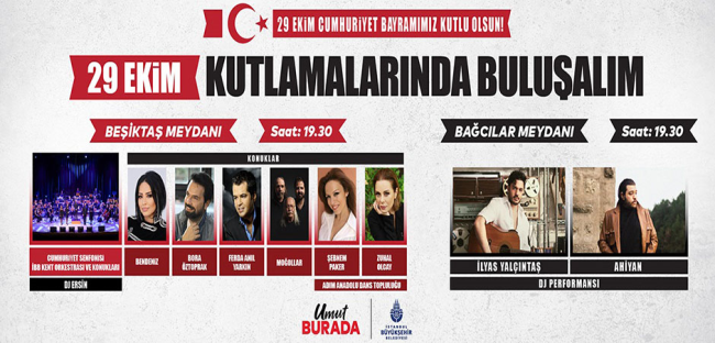 İBB’den 29 Ekim Coşkusuna Özel Dev Program