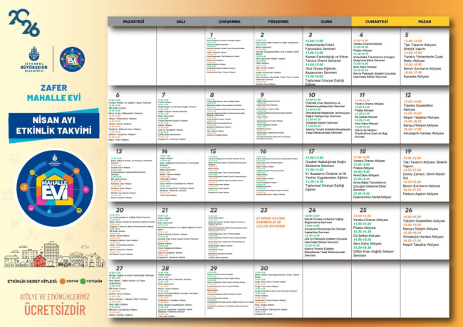 Zafer Mahalle Evi Faaliyet Programı