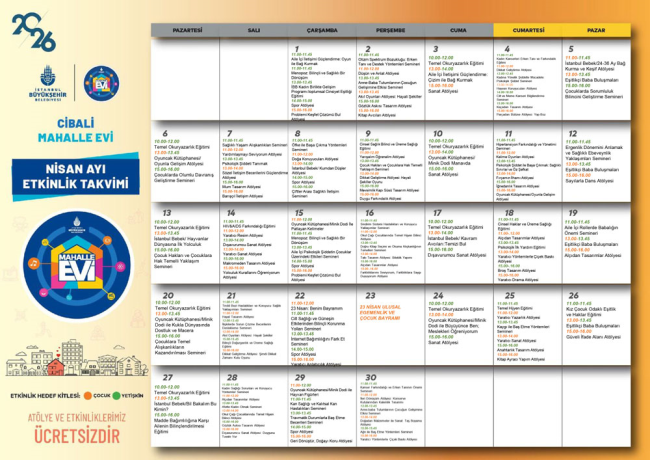 Cibali Mahalle Evi Faaliyet Programı