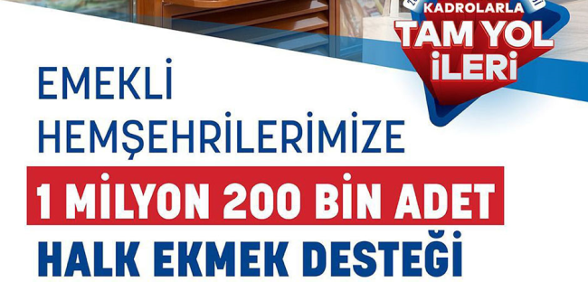 İBB’den Emekliye Ücretsiz Halk Ekmek Desteği